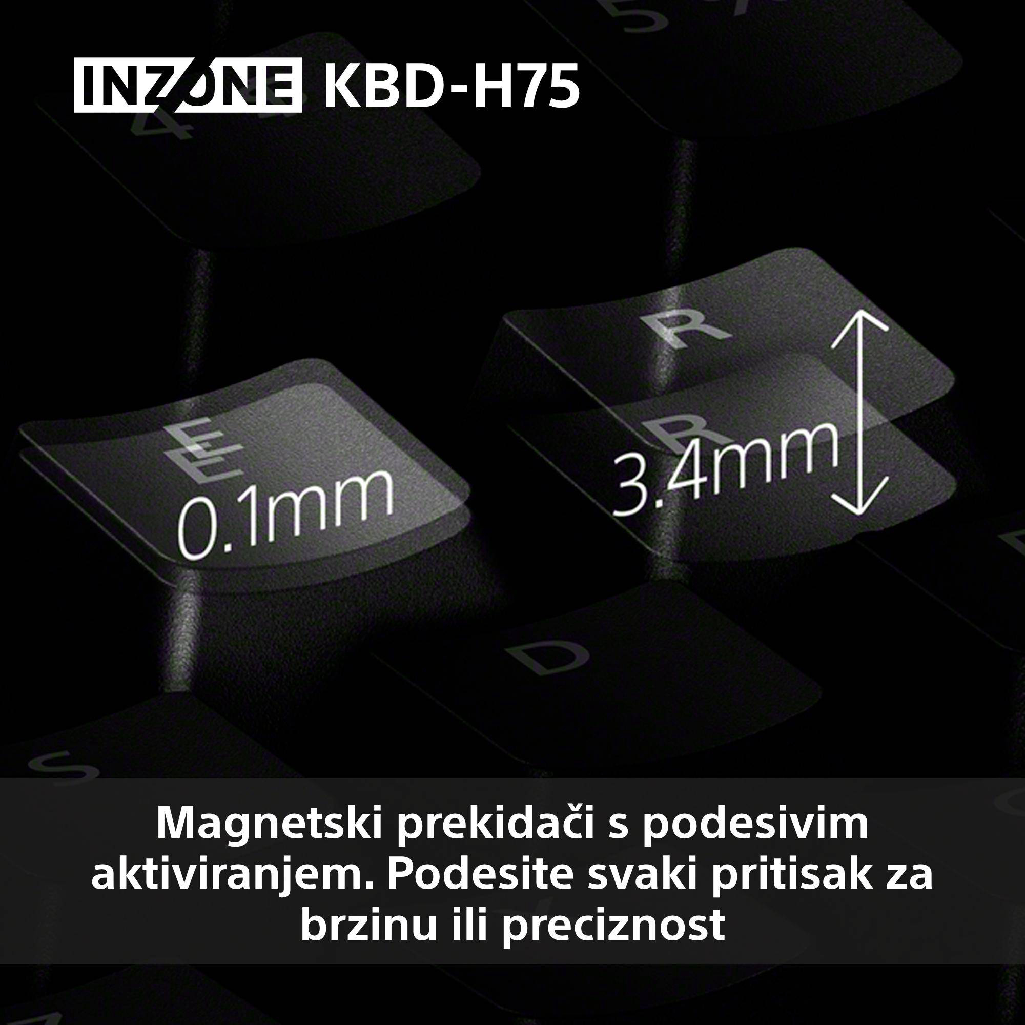 Tipkovnica SONY INZONE KBD-H75 crna